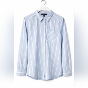 Express Portofino Stripe Button Front Shirt